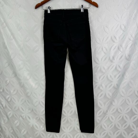 J Brand Maria High-Rise Skinny Jeans in Black Hewson Size 24 - Picture 6 of 11